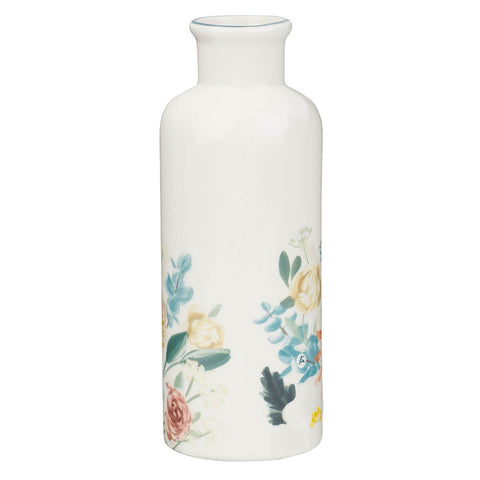 God Has Not Given Us a Spirit of Fear Teal Floral Ceramic Table Vase - Timothy 1:7