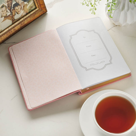 Hope and a Future Pink Bloom Faux Leather Classic Journal - Jeremiah 29:11