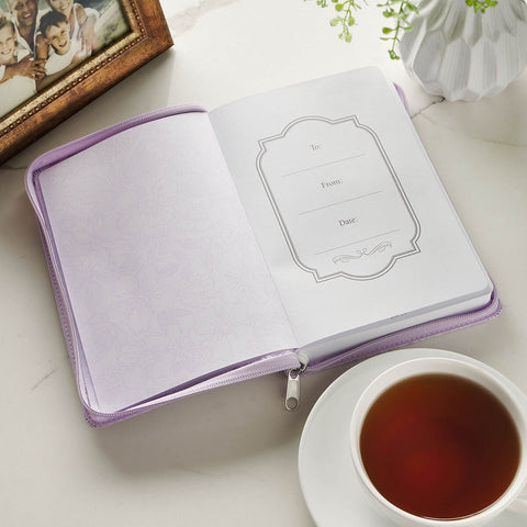 Trust in the Lord Lilac Floral Classic Journal with Zipper Closure - Proverbs 3:5