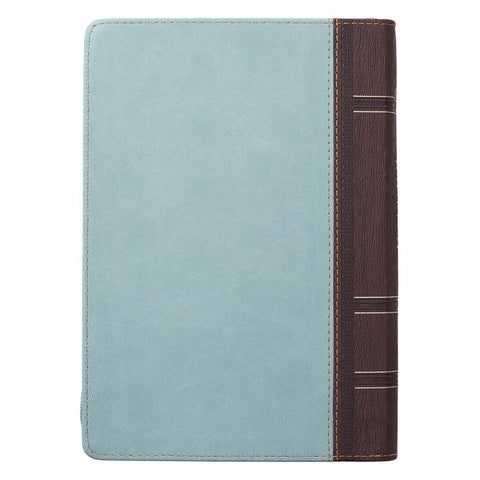 Blessed Zippered Classic LuxLeather Journal - Luke 1:45