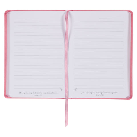 Diario de piel sintética rosa «Yo sé los planes» - Jeremías 29:11