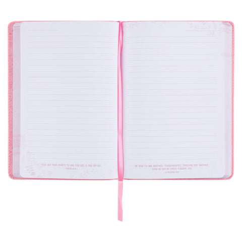 I Know the Plans Pink Slimline Faux Leather Journal - Jeremiah 29:11