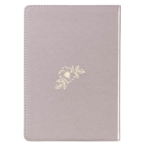 Strength and Dignity  Taupe Faux Leather Journal – Proverbs 31:25
