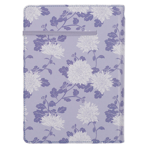 I Know the Plans Purple Floral Classic Journal with Elastic Closure and Pen Holder - Jeremiah 29:11