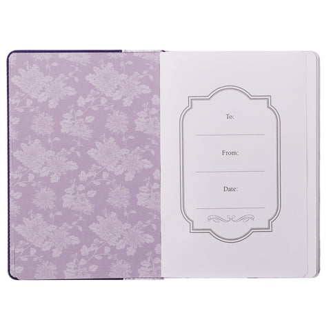 I Know the Plans Purple Floral Classic Journal with Elastic Closure and Pen Holder - Jeremiah 29:11