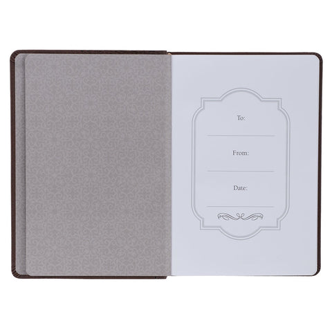 My Strength and My Defense Walnut-Brown Faux Leather Classic Journal - Exodus 15:2