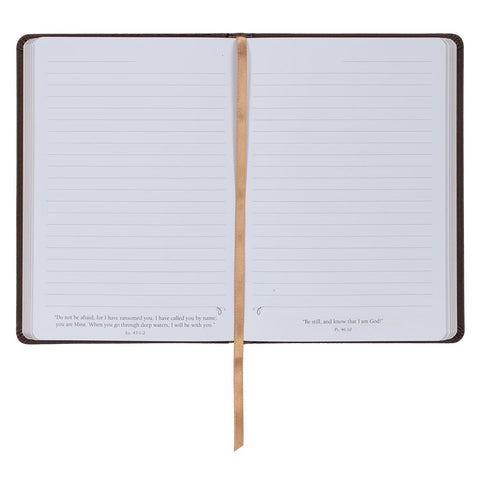 My Strength and My Defense Walnut-Brown Faux Leather Classic Journal - Exodus 15:2