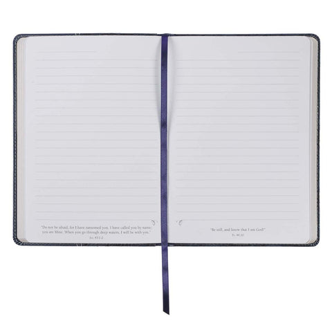 Trust in the Lord Navy Faux Leather Classic Journal - Proverbs 3:5-5