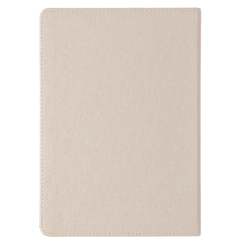 When She Speaks Taupe Faux Leather Classic Journal - Proverbs 31:26