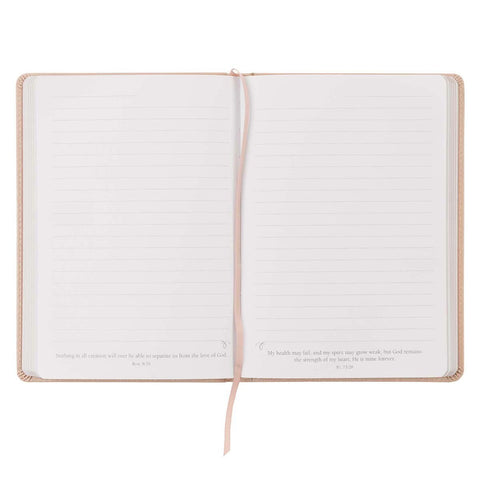 When She Speaks Taupe Faux Leather Classic Journal - Proverbs 31:26