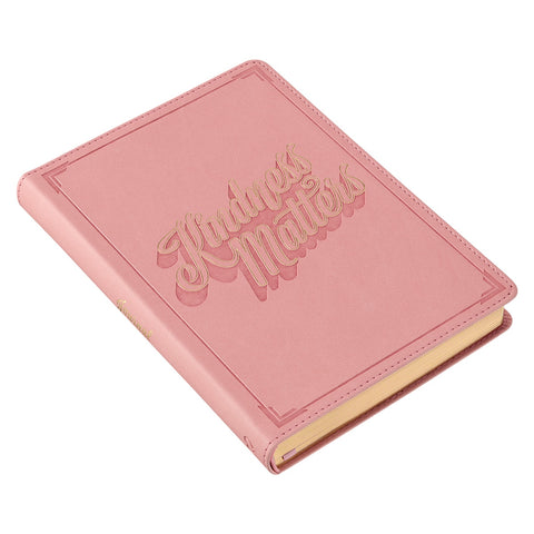 Kindness Matters Pink Faux Leather Classic Journal
