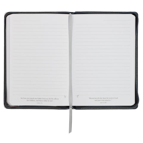 It IS Well Hymn Blue Faux Leather Classic Journal with Zippered Closure