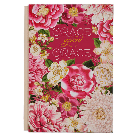 Grace Upon Grace Pink Floral Quarter-bound Journal - James