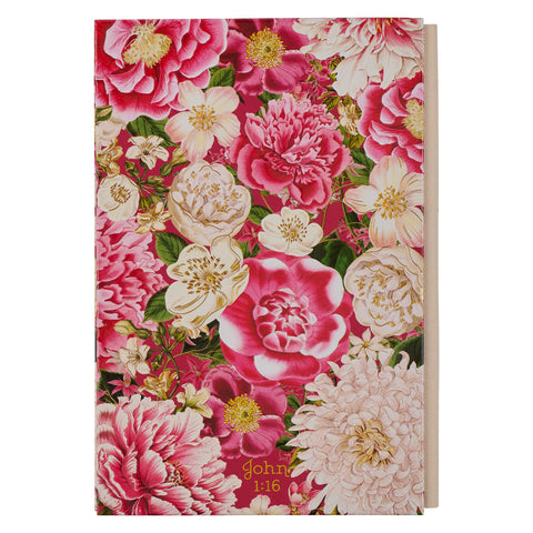 Grace Upon Grace Pink Floral Quarter-bound Journal - James