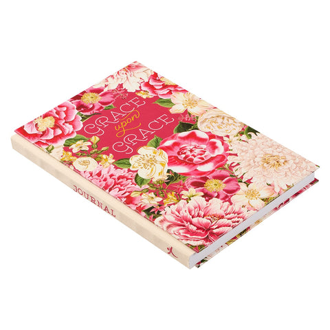 Grace Upon Grace Pink Floral Quarter-bound Journal - James