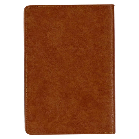 Stand Firm Two-tone Brown Faux Leather Classic Journal - 1 Corinthians 16:13