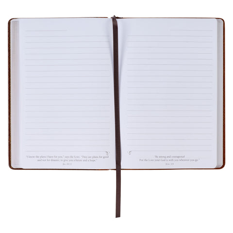 Stand Firm Two-tone Brown Faux Leather Classic Journal - 1 Corinthians 16:13