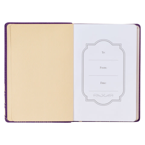 Bless You and Keep You Purple Faux Leather Journal - Numbers 6:24-26