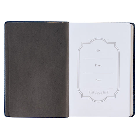 I Know The Plans Floral Trellis Blue Faux Leather Classic Journal - Jeremiah 29:11