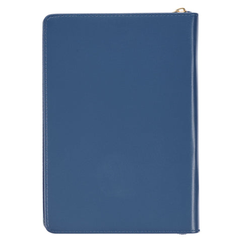 The Kingdom of God Two-toned Blue Classic Journal with Zippered Closure - Matthew 6:33
