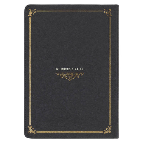 Bless You and Keep You Black Faux Leather Classic Journal - Numbers 6:24-26