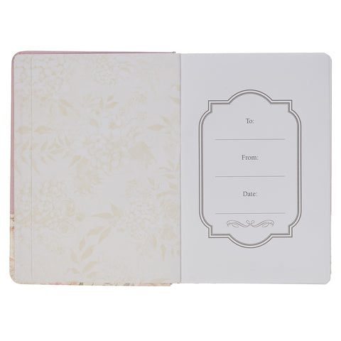 Done in Love Pink Floral Classic Journal with Elastic Closure and Pen Holder - 1 Corinthians 16:14