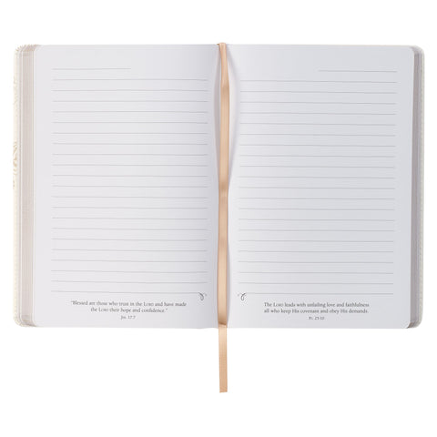 Everything Beautiful White Faux Leather Classic Journal - Ecclesiastes 3:11
