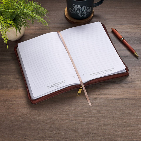 I Have Made You Brown Journal with Zipper Closure - Isa 46:4