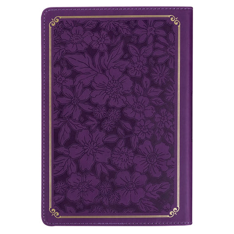 Strength and Dignity Purple Rose Faux Leather Classic Journal - Proverbs 31:25
