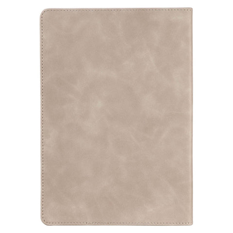 Everything Beautiful Cream Floral Faux Leather Classic  Journal - Ecclesiastes 3:11