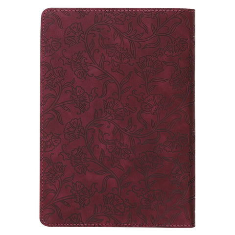 Things Are Possible Burgundy Faux Leather Classic Journal - Matthew 19:26