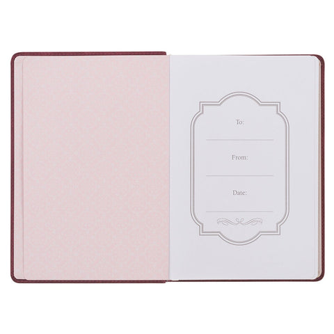 Things Are Possible Burgundy Faux Leather Classic Journal - Matthew 19:26