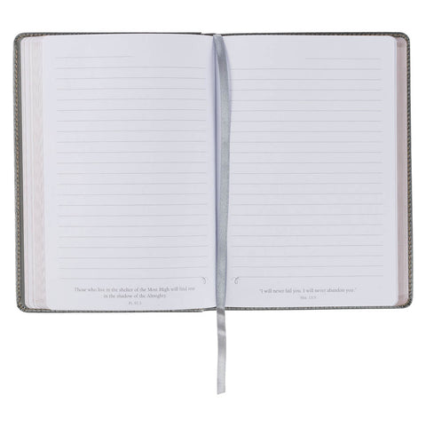 Trust in the Lord Charcoal Faux Leather Classic Journal - Proverbs 3:5