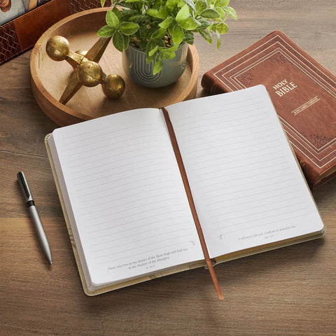 Amazing Grace Taupe Crown of Thorns Classic Faux Leather Journal - Isaiah 53:5