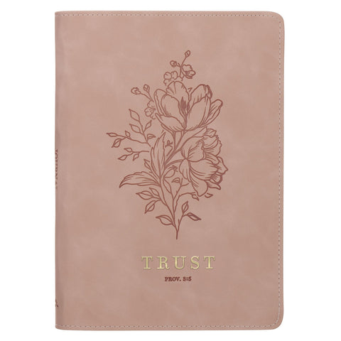 Trust Mottled Blush Faux Leather Classic Journal - Proverbs 3:5