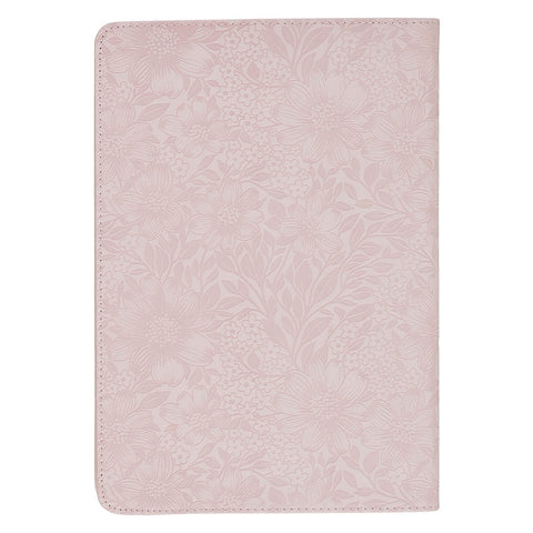 Bless and Keep You Blush Bloom Faux Leather Classic Journal - Numbers 6:24