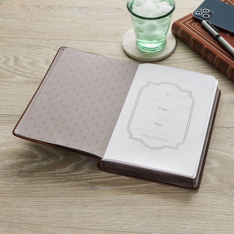 Hope in the Lord Chestnut Brown Faux Leather Classic Journal - Isaiah 40:31