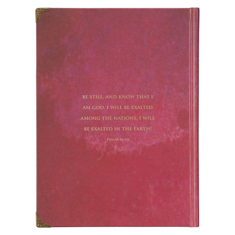 Pink Be Still Butterfly Hardcover Journal - Psalm 46:10