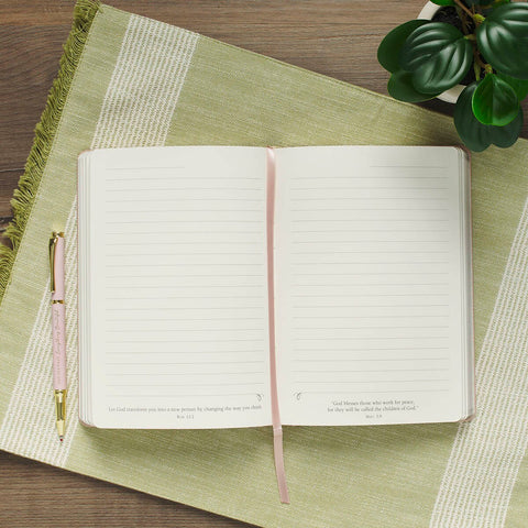 Everything Beautiful Pink Butterfly Faux Leather Hardcover Journal - Ecclesiastes 3:11