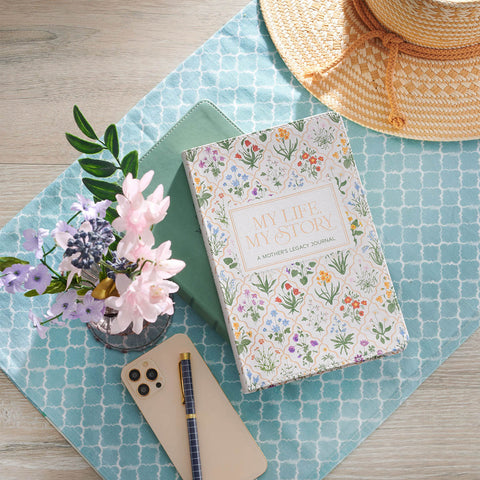My Life, My Story: A Mother's Legacy Journal White Faux Leather Prompted Journal