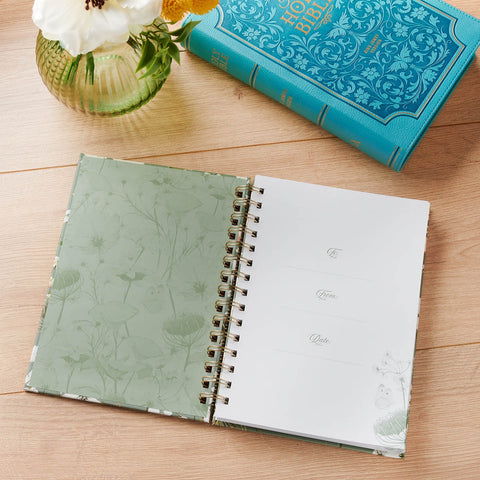 Be Still Sage Blossom Spiral Journal - Psalm 46:10