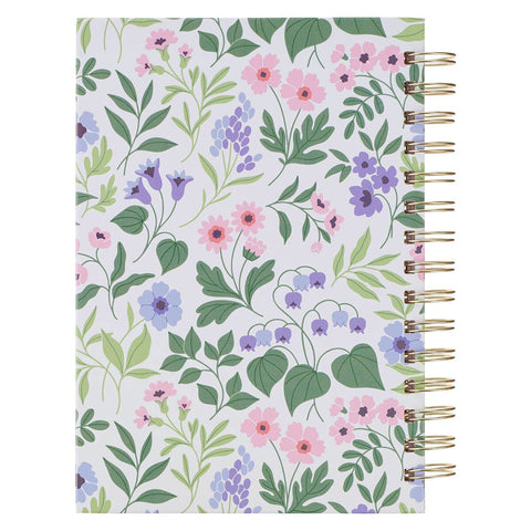 Faithful Promise Lavender Garden Spiral Journal - Heb 10:23