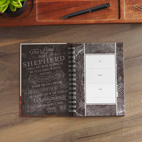 Shepherd Brown Pastoral Spiral Journal Psalm 23:3