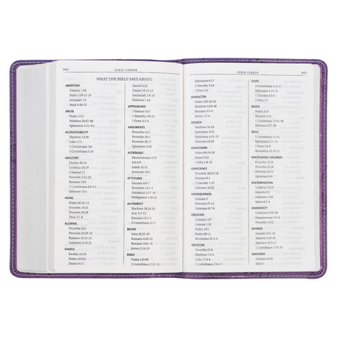 Purple Faux Leather Compact King James Version Bible