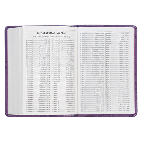 Purple Faux Leather Compact King James Version Bible