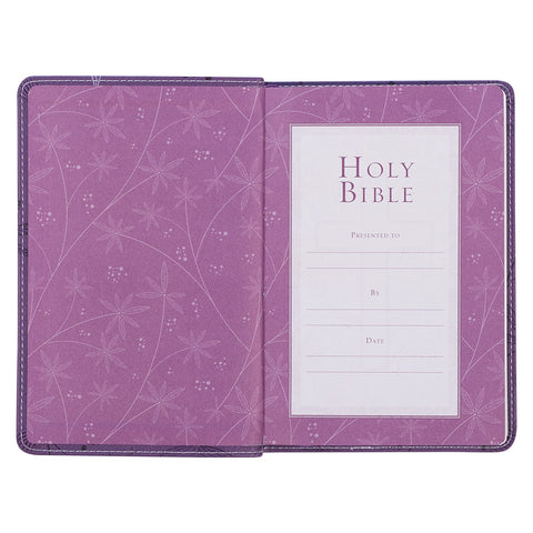 Purple Faux Leather Compact King James Version Bible