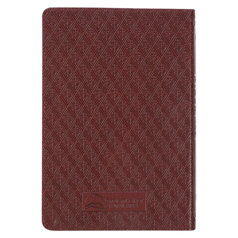 Saddle Tan Faux Leather Compact King James Version Bible
