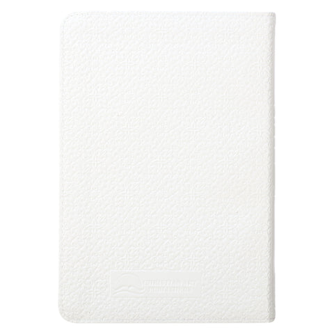 White Faux Leather Compact King James Version Bible