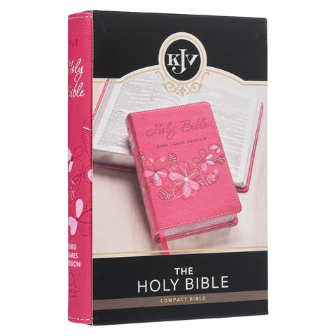 Pink Faux Leather Compact King James Version Bible