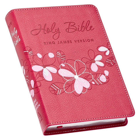 Pink Faux Leather Compact King James Version Bible